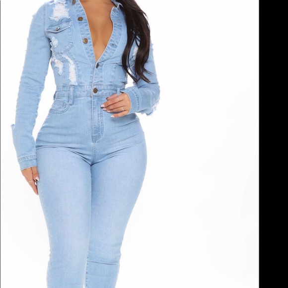 "Dana Distressed Denim jumpsuit". FOR SALE!!!!! - Picture 1 of 2